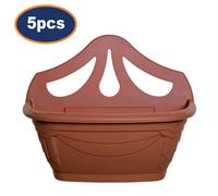 5Pcs 42Cm Wall Hanging Planter Plastic Venetian Pot Terracotta Garden Basket
