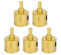 5Pcs 42mm Diamond Hole Saw Drill Cutter, Diamond Drill Bit for Marble Glass Ceramics Stones, High - Quality Brazing Diamond Material with Sharp Tip, Oval Chip Hole Design for