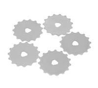 5Pcs 45mm Perforating Rotary Replacement Blades Rotary Cutter Blades Crochet Edge Skip Blades with Plastic Box for Crochet Edge Cutting
