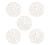 5Pcs 4in Cloth Buffing Wheel, Cotton White Buffing Pad 1/2 Inch Arbor Hole Polishing Kits for Metal Stainless Steel Jewelry Mirror Plastic Glass Abrasive Tool Bench Grinder