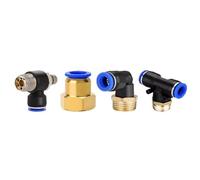 5PCS 4mm 6mm 8mm Pneumatic Air Fitting PL/PB/PC/PCF/SL Thread 1/8" 1/4 3/8 1/2 Straight Hose Fittings Pipe Quick Connectors(OD12mm-1I8,PL (5PCS))