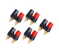 5Pcs 4Mm Banana Plugs Couple Terminals Connector Amplifier Terminals Binding Post Banana Loudspeaker Plugr Electronics Space Saving Command Block