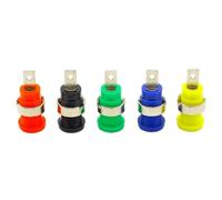 5PCS 4MM Banana Plugs Female Jack Socket Plug Wire Connector 5 Colors Each 1PCS Multimeter Socket Banana Head Female