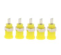 5Pcs 4mm Banana Plugs Female Jack Socket Plug Wire Connector 5 Colors Each 1pcs Multimeter Socket Banana head Female(Yellow x5)