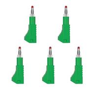 5Pcs 4mm Banana Plugs, Multimeter DIY Solder Banana Plug Retractable Sheath Stackable, Test Leads Ends Banana Plugs Adapter Green