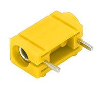 5pcs 4mm Banana Socket Professional Plated Brass PCB Panel Banana Socket Accessory for Multimeter Circuit Detection Connection Electronic Test Equipment (Yellow)