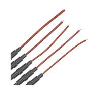5PCS 5 * 20mm 6 * 30mm glass fuse holder screw type, with 22 20 18 16 14AWG wire and cable 250V 5X20MM glass fuse tube(5PCS 5x20mm,16AWG,7A)