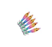 5pcs 5.8cm 3.1g Fishing Lures Glow Jigs Hook Shrimp Lure Squid Artificial Baits Squid Jigs Cuttlefish Hooks Coastal Lake River Fishing Lures