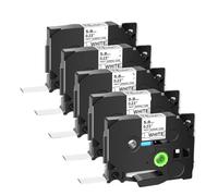 5Pcs 5 8mm Heat Shrink Tubes Label for HS HSE 211 Black On White Labels Compatible with PT 1010B PT D400 Label Printers