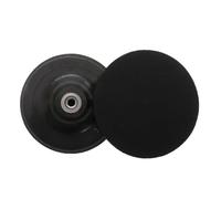 5pcs 5-inch 125MM Flocking Polishing Support Disc Thread M10 Hook and Loop Backing Pad Plastic Color Black Suction Cup Polishing Adhesive Tray for Electric Angle Grinder Sandpaper Sanding Disc