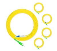 5Pcs 5 Meter Fiber Optic Patch Cord SC APC to LC UPC, Simplex Single Mode Fiber Cable Jumper OS2 G652D 9/125μm, 1310nm/1550nm LSZH 3.0mm