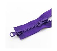 5PCS 5# Two Way Chunky Zip Portable Plastic Teeth Zipper 90cm Resin Double Slider Open End Jacket Long Zips(Purple)