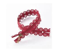 5pcs 50cm Lace Roll Zipper 3# Nylon Open 1 Head Suitable for Sewing Sizes DIY(5pcs-Wine-red)