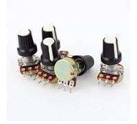5pcs 50K Variable Resistors OHM 3 Terminal Linear Rotary Audio B Potentiometers Type Potentiometer Specialised accessories