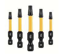 5Pcs 50mm for Torx Screwdriver Bit Set 5pcs Aluminum 50Mm which is Stronger Than Others be More Rust-Proof Designed for Long Lasting use with Proper Durability and consistent