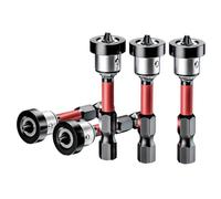 5Pcs 50mm Magnetic Cross Head Plasterboard Positioning Screwdriver Bits, 1/4 Inch Hex Shank for Electric and Cordless Drills