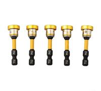 5pcs 50mm Magnetic Drywall Screwdriver Bits Set with Positioning Collar for Plasterboard and Woodworking, Hex Shank Screw Setter Compatible with Electric and Manual Screwdrivers