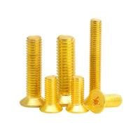 5pcs-50pcs Brass Flat Head Screw M2 M2.5 M3 M4 M5 M6 M8 Cross Recessed Countersunk Machine Screws(10mm,M6 10PCS)