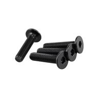 5pcs-50PCS CM M1.4 M1.6 M2 M2.5 M3 M4 M5 M6 M8 Stainless Steel Black Hex Ultra Thin Super Low Flat Wafer Head Socket Cap Screw(X8mm,M1.6 50pcs)