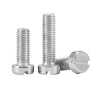 5pcs-50pcs M1.6 M2 .5 M3 M4 M5 M6 M8 304 Stainless Steel DIN84 Slotted Cap Head Slot Column Round Cheese Screw(X10mm,M4 20pcs)