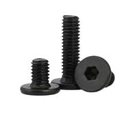 5pcs-50pcs Stainless Steel A2-70 Black Thin Super Low Flat Wafer Head Screw M1.4 M1.6 M2 M2.5 M3 M4 M5 M6 M8(X8mm,M6 10pcs)