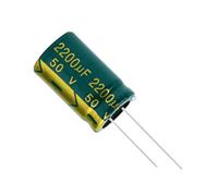 5pcs 50V2200UF 50V 2200UF16*25MM Low ESR/impedance High Frequency Aluminum Electrolytic Capacitor 16 * 25MM Electronic devices