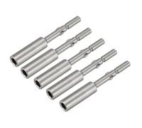 5pcs 5mm Driver Tip Nut Setter 5mm 5.5mm 6mm Hex Socket Round Shank Cr-V Non-Magnetic 65mm/2.56" Length Hardware Tools(6mm)