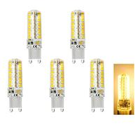 5pcs 5W G9 LED Bulbs 450LM with 2835 SMD 64 LEDs AC200-240V Warm White.