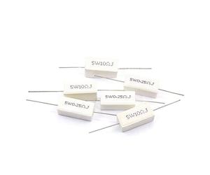 5pcs 5W Vertical Cement Resistors - 0.1 to 100K Ohm, 5% Tolerance, Ideal for Audio & Power Applications(20R)