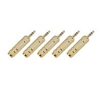 5pcs 6.35mm Male to3.5mm Female Headphone Adapter 5pcs Metal 6.35Mm or gaming applications whether for professional or personal use (A)