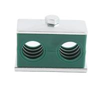 5PCS 6/8/10/12/14/15/16/18/20/22/25/27/28/30/32/34/35mm Dia Double 2 Hole Pipe Bolted Plastic Clips Pipe Clamp Tube Fastener Kit(12mm Diameter Pipe)