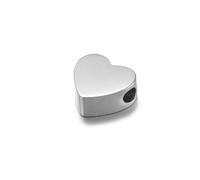 5Pcs 6/8/10mm Stainless Steel Star Beads Heart Spacer Beads DIY Jewelry Making Bracelet Women Necklace Findings(Steel Color Heart_6mm)