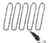 5pcs 6 Inch Mini Chainsaw Chain, Small Chainsaw Chain Replacement Saw Chain for Cordless Handheld Mini Chainsaws, Steel Chainsaw Blade for Tree Trimming (37 Drive Links)