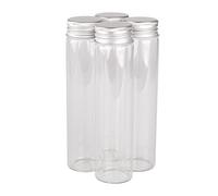 KERREY 5pcs 60ml 30 * 120mm Glass Bottles with Aluminum Caps Potion Spice Decorative Jars Message Vials for Art DIY Craft Wedding Favors