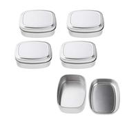 5pcs 60ml Square Aluminium Tin Pots Cream Salves Herbs Jars Container Case