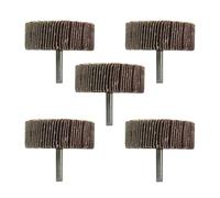 5Pcs 60x25mm Flap Wheels for Drill, 1/4 Inch Shank Flap Wheel Sander, Die Grinder Flap Wheel, 80 Grits Aluminum Oxide for Remove Rust and Weld Burr
