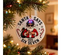 5Pcs 67 Meme Funny Christmas Ornaments 2025, New 6 7 Ornament, Funny Ornament for Exchange, Hilarious Christmas Tree Ornaments Gift for Teens, Stocking Stuffer, Naughty Holiday Decor