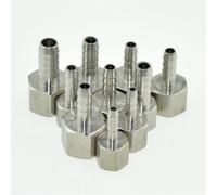 5pcs 6mm 10mm 12mm Hose Barb Tail 1/4" 1/2"Inch BSP Female Thread Connector Joint Pipe Fitting SS 304 Stainless Steel Coupler Adapter(10MM BARB-1/4")