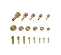 5pcs 6mm 8mm 10mm Hose Barb X M10 M12 M14 M16 Metric Female Right Left Hand Brass Pipe Fitting Coupler Connector Adapter Ball Head(Left HAND-M14X1.5 to 6MM)