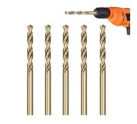 5Pcs 6MM Cobalt Drill Bits Made of 5% Cobalt Steel Sturdy and Durable Drill Bits No Need for Pre Flushing Stable Drilling Metal Drill Bits Machining of Metals Stainless Steel Cast Iron Alloy Steel