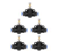 5pcs 6mm Pneumatic Air Valve Pneumatic Fittings Reducer Speed Controller Throttle Push in One