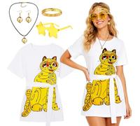 5Pcs 70s Disco Abba's Fancy Dress Costume for Women Retro Theme Party