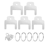 5pcs 770301 Paper Towel Dispenser Key, Stainless Steel Toilet Roll Paper Dispenser with 5 Key Rings Tissue Paper Towel Holder Key Compatible with Kimberly Clark