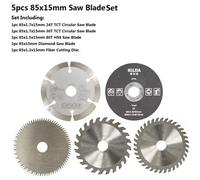 5Pcs 85X15mm Mini Saw Blade Set , Hss Tct Diamond