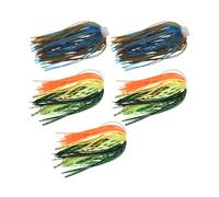 5pcs 88 Strands Silicone Skirts Elastic Soft Umbrella Sensation Skirts Fishing Umbrella Skirts Lures Making Accessories Fishing Jigs Lures Spinnerbait Skirt