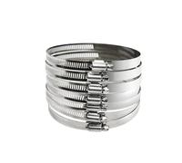 5pcs 8mm-700mm Pipe Clamps Heavy Duty Stainless Steel Hose Clips Car Fuel Hose Pipe Clamps Worm Drive Anti-Oxidation(40-63mm)