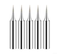 5pcs 900M-T Soldering Iron Tips Pure Copper Inner Core for Low Temp Welding Narrow Pitch Drag Soldering Repair Tools Silver 200-480C(900M-T-I)