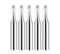 5pcs 900M-T Soldering Iron Tips Pure Copper Inner Core for Low Temp Welding Narrow Pitch Drag Soldering Repair Tools Silver 200-480C(900M-T-3C)