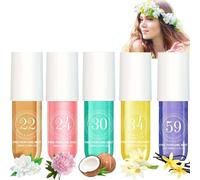 5Pcs 90ML Braz/ilian Parfum Fragrance Spray,Fruity Body Spray,Body Fragrance,Hair and Bo/dy Frag/rance Mist,Bo/dy Splash for Women,Hair Mist Perfume,Long Lasting Perfumes,Womens Perfume Gift Set