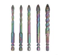 5PCS 95mm Carbide Drill Bit Set with 6/6/8/10/12mm Sizes for Drilling For Glass, Wood, Metal, Tiles, Drywall, Bricks, Aluminum